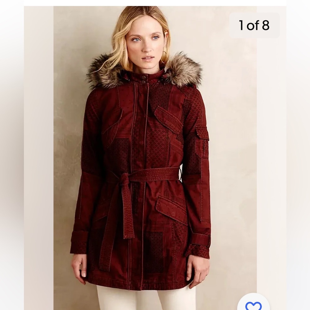 Anthropologie Brunswick Printed Anorak Jacket by Hei Hei Sz M